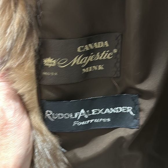 Vintage Mink Full Length Fur Coat with Fox Trim Rudolf Alexander Canada Majestic - Picture 3 of 7